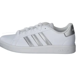 Adidas Core Grand Court 2.0 K, Sneakers Low, Damen, Weiß (Weiß/Silber)