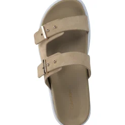 Calvin Klein HW0HW01155+HW0HW01156, Pantoletten, Damen, Beige