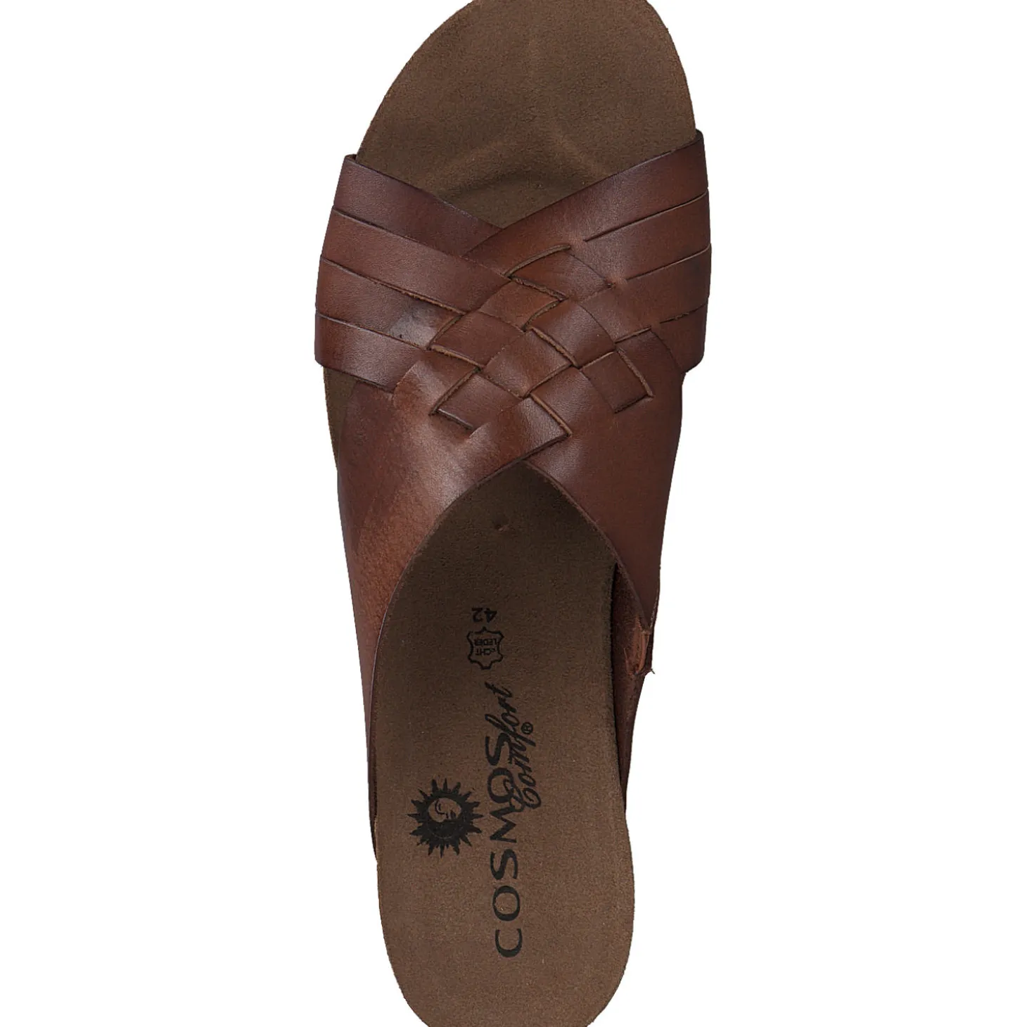 Cosmos Comfort 6106704, Plateau-Pantoletten, kastanie