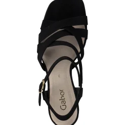 Gabor 21.781, Plateau-Sandaletten, Damen, Schwarz