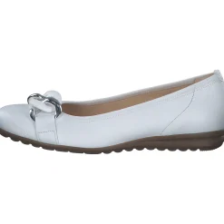 Gabor Comfort 42.625, Ballerinas, Damen, weiss (uni+silber)