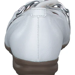 Gabor Comfort 42.625, Ballerinas, Damen, weiss (uni+silber)