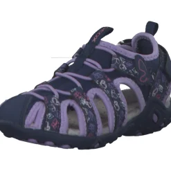 Geox J35GRA, Sandalen (Kinder), Kinder, NAVY/DK LILAC