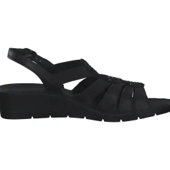 IMAC 357010, Plateau-Sandaletten, Damen, nero