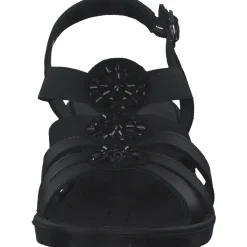 IMAC 357010, Plateau-Sandaletten, Damen, nero