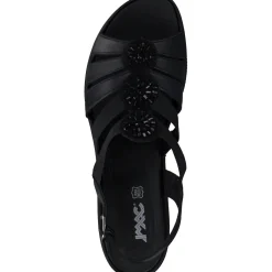 IMAC 357010, Plateau-Sandaletten, Damen, nero