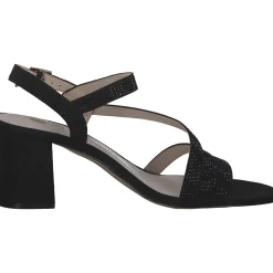 La Strada 2201015, Plateau-Sandaletten, Damen, black micro + stone