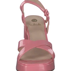 La Strada 2201027, Plateau-Sandaletten, Damen, coral wrinkle patent