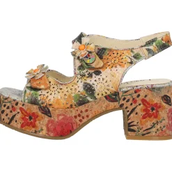 Laura Vita Paulao 01, Plateau-Sandaletten, Damen, Mehrfarbig/Beige