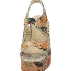 Laura Vita Paulao 01, Plateau-Sandaletten, Damen, Mehrfarbig/Beige