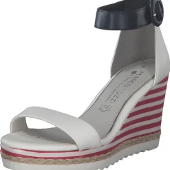 Marco Tozzi 88703, Klassische Pumps, Damen, Weiß/Blau