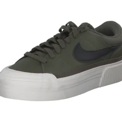 Nike Court Legacy Lift DM7590, Schnürschuhe, Damen, medium olive/black-sail-team o