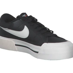 Nike Court Legacy Lift DM7590, Schnürschuhe, Damen, black/wail white/team orange