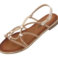 Palado Arcanil, Riemchensandalen, Damen, Gold Glitzer