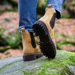 Palado Asseha, Chelsea Boots, Damen, Camel