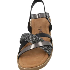 Palado Ialis by Sila Sahin, Riemchensandalen, Damen, Schwarz