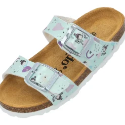 Palado Kids Samos G Print, Pantoletten, Kinder, Türkis Metallic Fairy