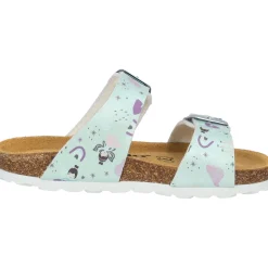 Palado Kids Samos G Print, Pantoletten, Kinder, Türkis Metallic Fairy