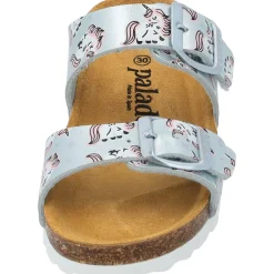 Palado Kids Samos G Print, Pantoletten, Kinder, Hellblau Metallic Unicorn