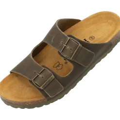 Palado Korfu Oiled Premium Leather Herren, Pantoletten, Herren, Khaki