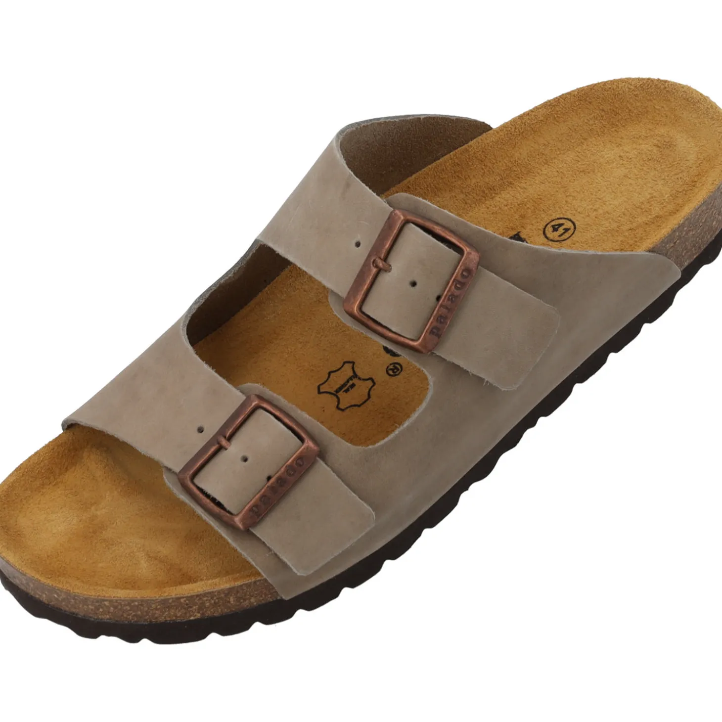 Palado Korfu Oiled Premium Leather Herren, Pantoletten, Herren, Grau