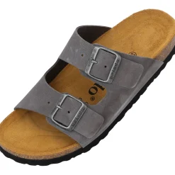 Palado Korfu Velours Premium Leather Herren, Pantoletten, Herren, Grau