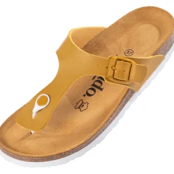 Palado Kos Matt, Zehentrenner, Damen, Senf