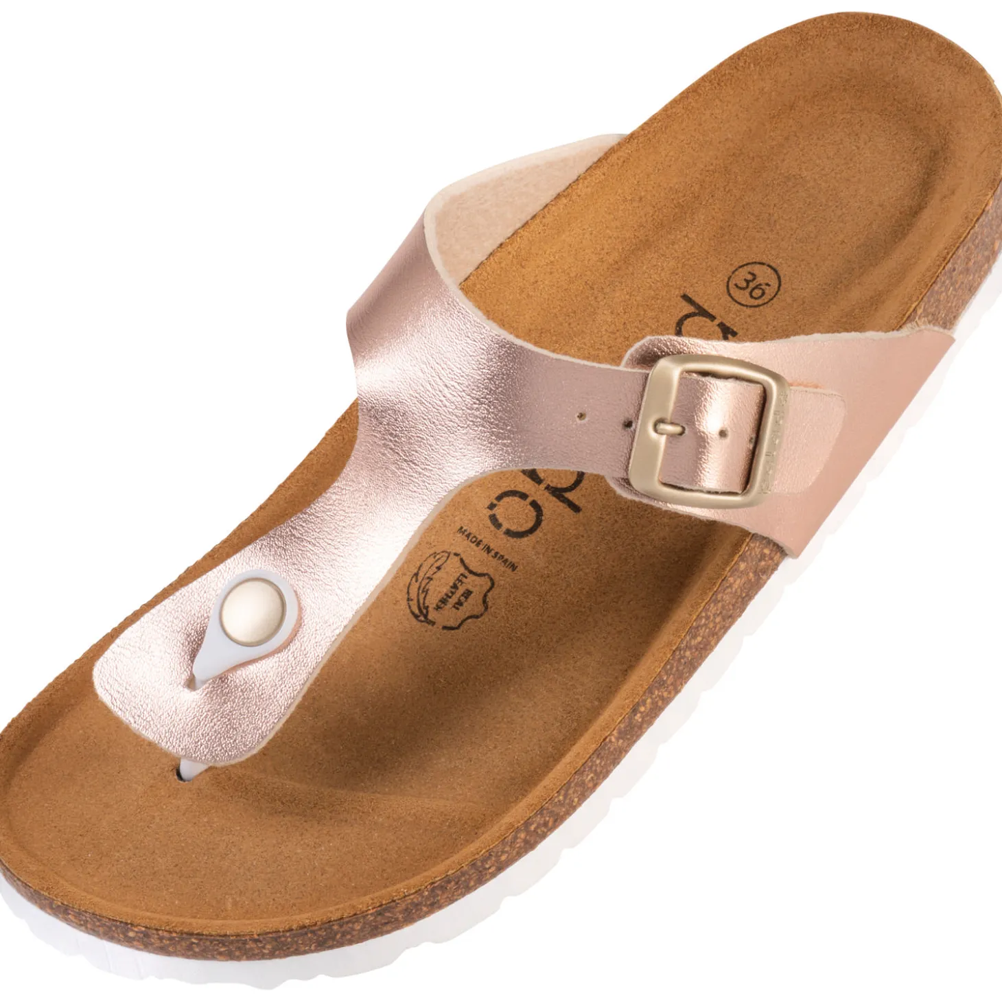 Palado Kos Metallic, Zehentrenner, Damen, Rosegold