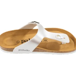 Palado Kos Metallic, Zehentrenner, Damen, Altsilber