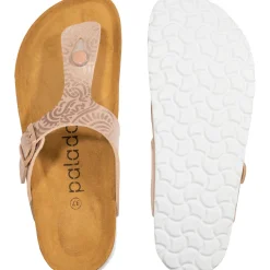 Palado Kos Prints, Zehentrenner, Damen, Lines Rosa