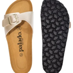 Palado Malta Metallic, Pantoletten, Damen, Gold/Schwarz