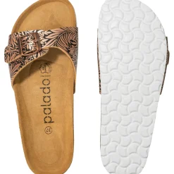 Palado Malta Metallic, Pantoletten, Damen, Print Schwarz Bronze