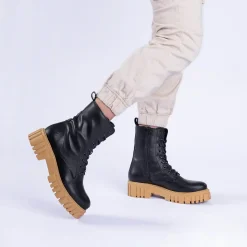 Palado Naxos, Schnürstiefeletten, Damen, Schwarz/Braun