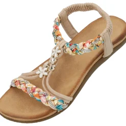 Palado Ninralla, Riemchensandalen, Damen, Beige