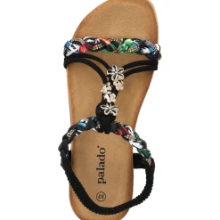 Palado Ninralla, Riemchensandalen, Damen, Schwarz