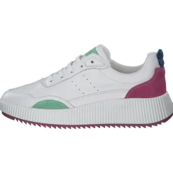 Palado PA 0035, Schnürschuhe, Damen, Weiß/Grün/Pink