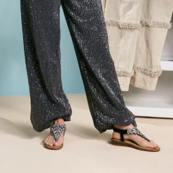 Palado Phuza by Sila Sahin , Riemchensandalen, Damen, Schwarz