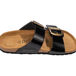 Palado Samos GS, Pantoletten, Damen, Schwarz Lack