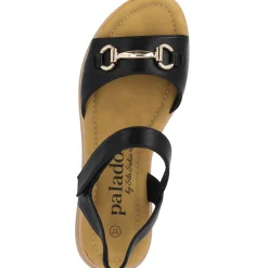 Palado Stamelos by Sila Sahin, Riemchensandalen, Damen, Schwarz