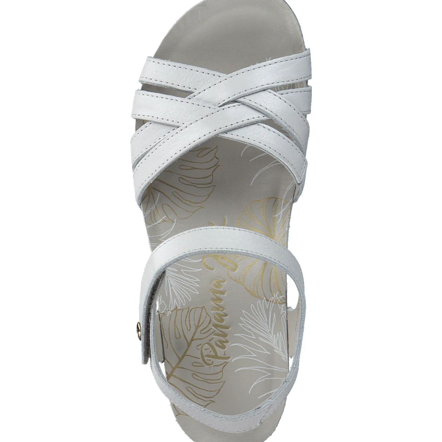 Panama Jack Chia B, Keilsandaletten, Damen, Weiß (Blanco