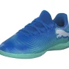 Puma 107952/001 Future 7 Play IT Jr., Sportschuhe, Kinder, HYPERLINK BLUE-MINT-PUMA WHITE