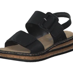 Rieker 62950, Keilsandaletten, Damen, Schwarz