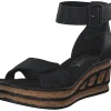 Rieker 68194, Keilsandaletten, Damen, schwarz