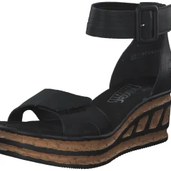 Rieker 68194, Keilsandaletten, Damen, schwarz