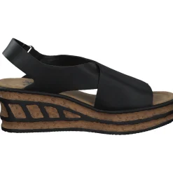 Rieker 68189, Keilsandaletten, Damen, Schwarz