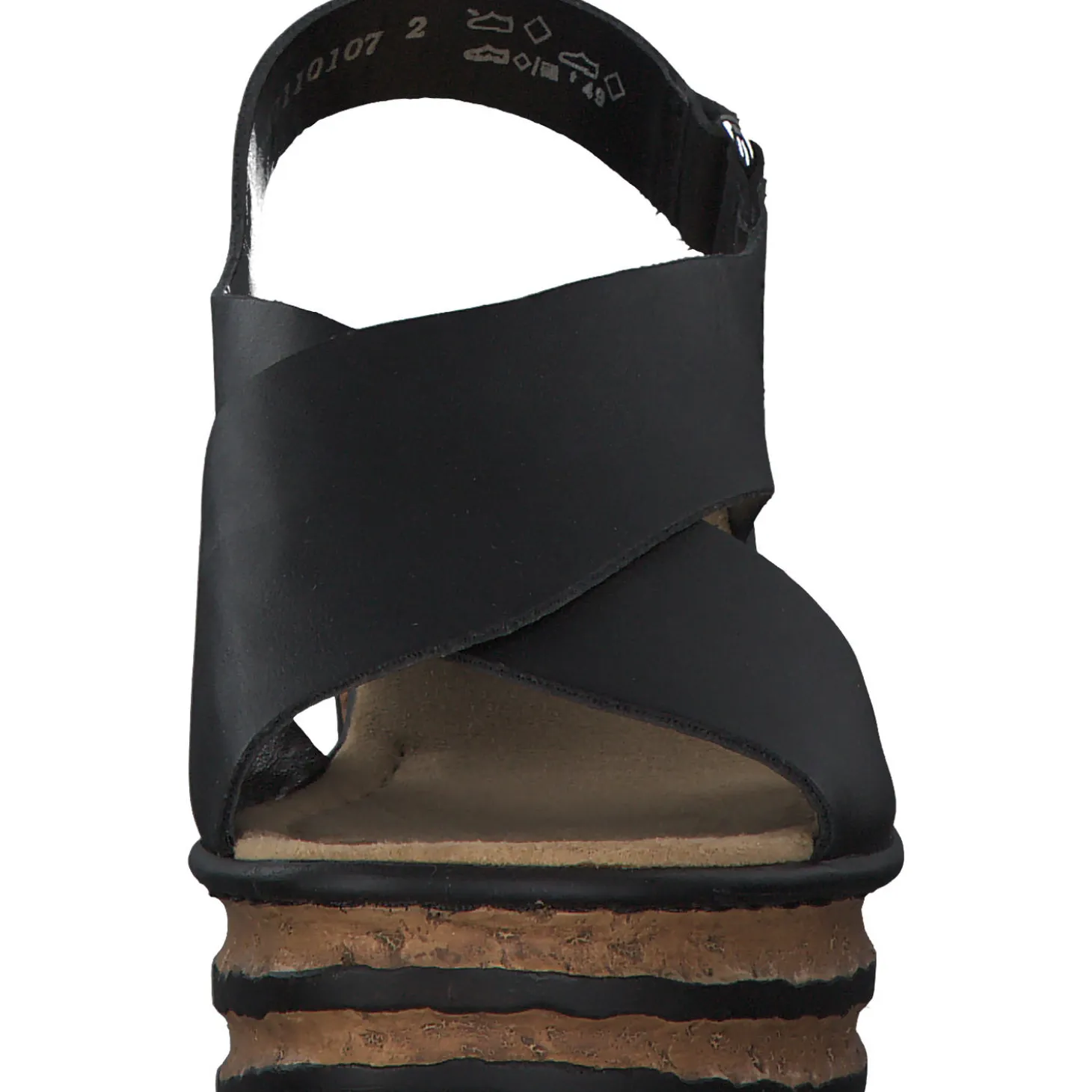 Rieker 68189, Keilsandaletten, Damen, Schwarz