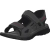 Rieker 26752, Klassische Sandalen, Herren, cenere/black/schwarz