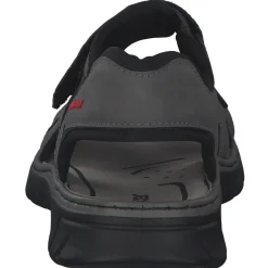 Rieker 26752, Klassische Sandalen, Herren, cenere/black/schwarz