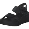Rieker 68050, Plateau-Sandaletten, Damen, schwarz/black