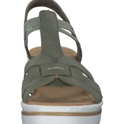 Rieker 67459, Plateau-Sandaletten, Damen, schilf